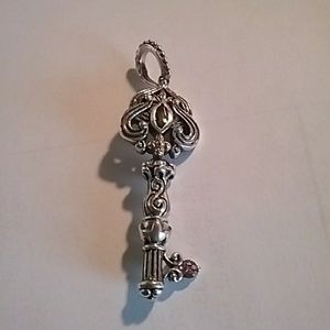 Sterling silver key pendant